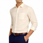 Men's White Linen Shirt