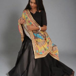 Women's White Embroidered Satin Silk Lehenga Choli