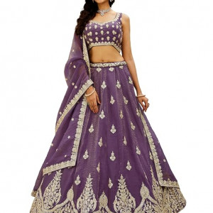 Georgette Embroidery Sequence Work Lehenga Choli