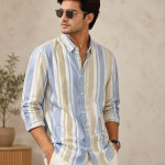 Men's Premium Vertical Striped Casual Shirt