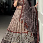 Trending Designeer Tussar Silk Lehenga Choli Print