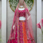 Womens Net Semi Stitched LEHENGA CHOLI