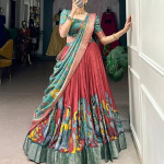Women's Dola Silk With Kalamkari Print Lehenga Choli Seet