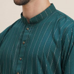 Tavasya Men Rayon Blend Striped Regular Kurta