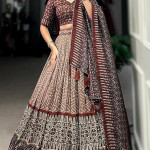 Trending Designeer Tussar Silk Lehenga Choli Print
