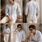 Men's Premium Vertical Striped Casual Shirt