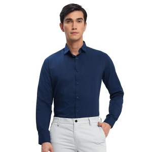 Cotton Plain Regular Fit Shirt for Men